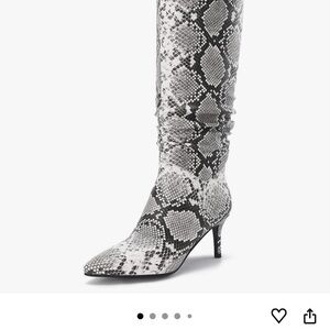 Elegant Snakeskin Heeled Boots